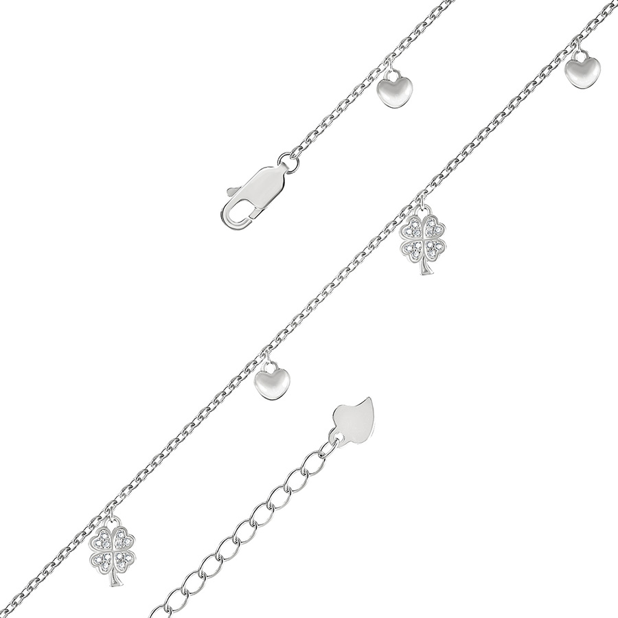 Браслет, серебро, фианит, ПР-3768